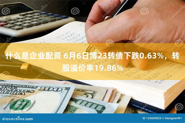 什么是企业配资 6月6日博23转债下跌0.63%，转股溢价率19.86%