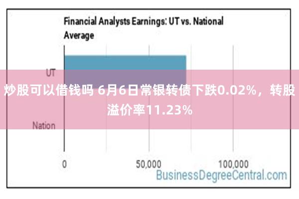 炒股可以借钱吗 6月6日常银转债下跌0.02%，转股溢价率11.23%