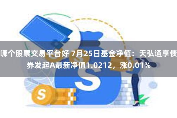 哪个股票交易平台好 7月25日基金净值：天弘通享债券发起A最新净值1.0212，涨0.01%