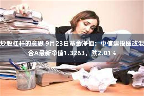 炒股杠杆的意思 9月23日基金净值：中信建投医改混合A最新净值1.3263，跌2.01%